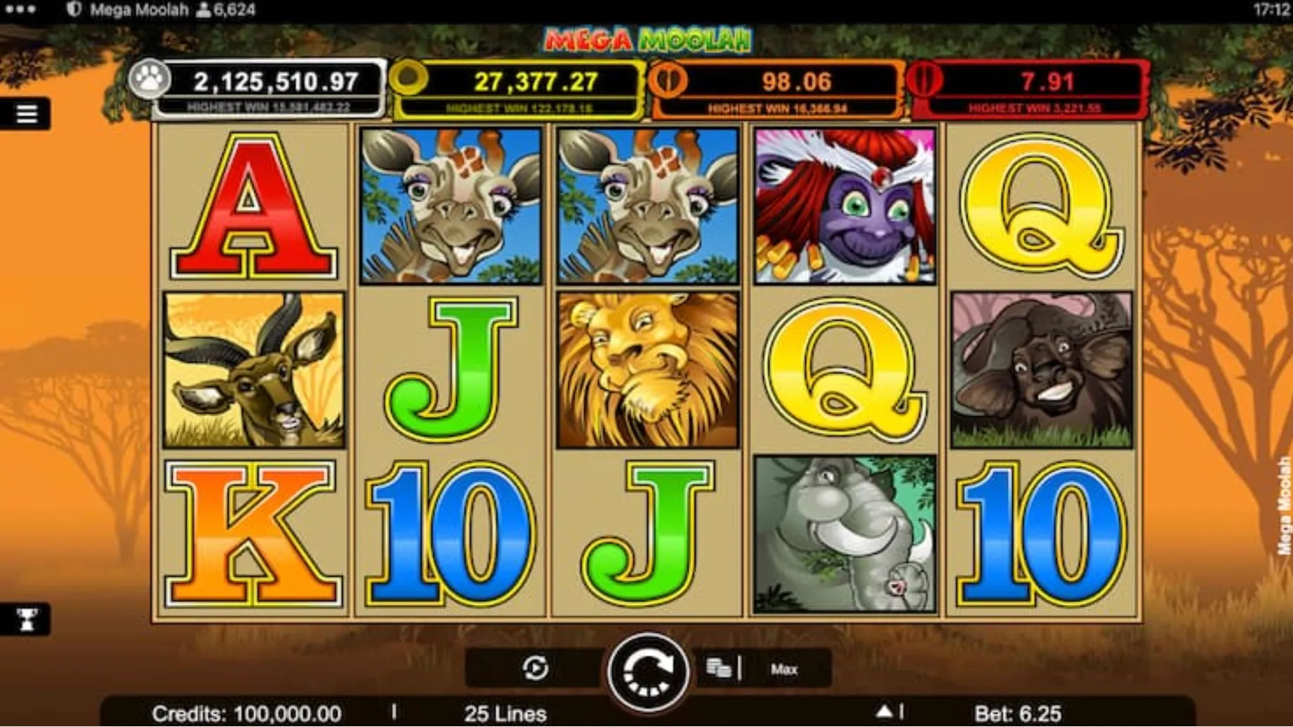 Main Game Reels